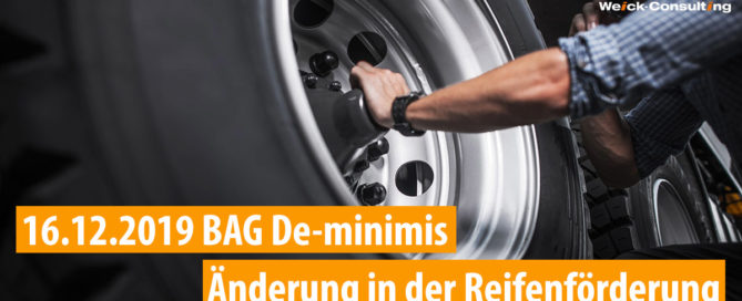 BAG De-minimis Förderung LKW Reifen