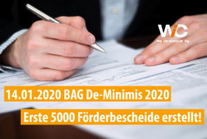 BAG De-minimis erste 5000 Förderanträge