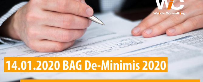 BAG De-minimis erste 5000 Förderanträge